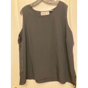 New Gear Plus Women’s Sleeveless Blouse 3X Gray‎